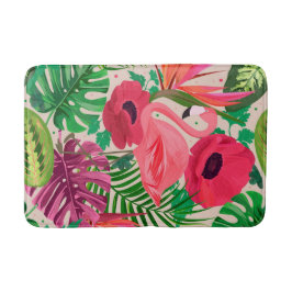 Aesthetische florale anoranje badmat