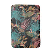 Aesthetische florale anoranje badmat (Voorkant Verticaal)