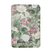 Aesthetische florale anoranje badmat (Voorkant Verticaal)