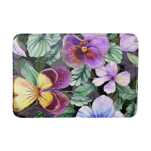 Aesthetische florale anoranje badmat (Voorkant)