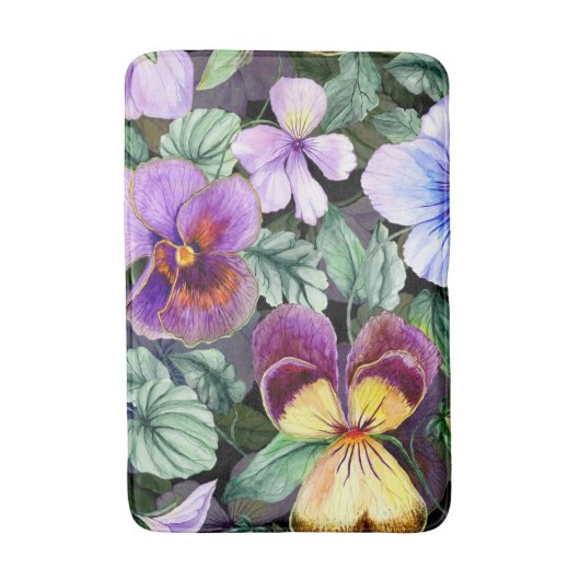 Aesthetische florale anoranje badmat (Voorkant Verticaal)