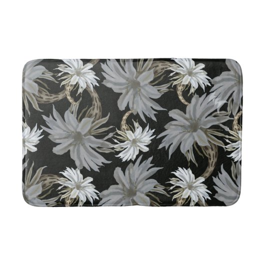 Aesthetische florale anoranje badmat (Voorkant)