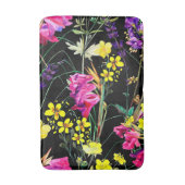 Aesthetische florale anoranje badmat (Voorkant Verticaal)