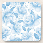 Aesthetische florale anoranje bier onderzetter (Voorkant)