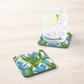 Aesthetische florale anoranje bier onderzetter (Rechterzijde)