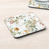 Aesthetische florale anoranje bier onderzetter