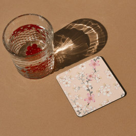 Aesthetische florale anoranje bier onderzetter