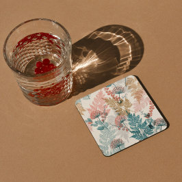 Aesthetische florale anoranje bier onderzetter