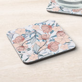 Aesthetische florale anoranje bier onderzetter