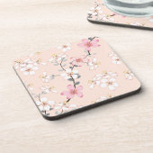 Aesthetische florale anoranje bier onderzetter