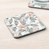 Aesthetische florale anoranje bier onderzetter