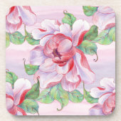 Aesthetische florale anoranje bier onderzetter (Voorkant)