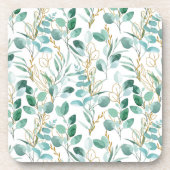 Aesthetische florale anoranje bier onderzetter (Voorkant)