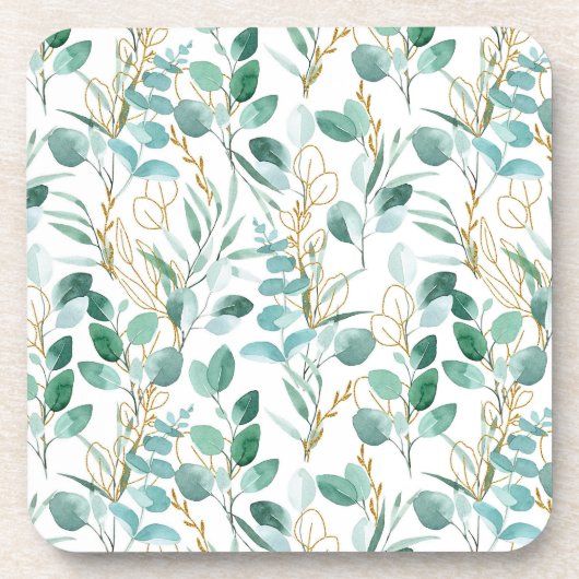 Aesthetische florale anoranje bier onderzetter (Voorkant)