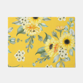 Aesthetische florale anoranje deurmat