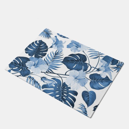 Aesthetische florale anoranje deurmat (Schuin)