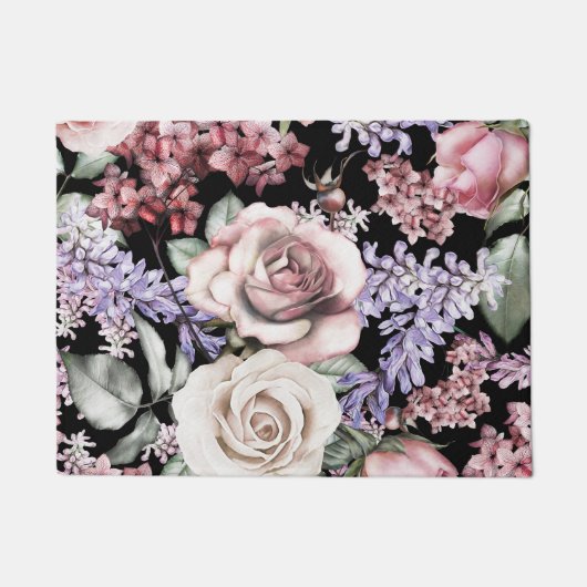 Aesthetische florale anoranje deurmat (Voorkant)