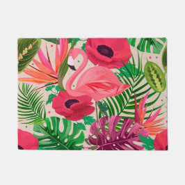 Aesthetische florale anoranje deurmat