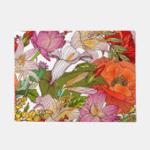 Aesthetische florale anoranje deurmat (Voorkant)