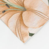 Aesthetische florale anoranje fleece deken (Hoek)