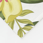 Aesthetische florale anoranje fleece deken (Hoek)