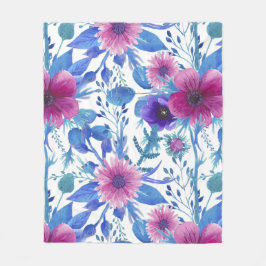 Aesthetische florale anoranje fleece deken