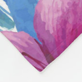 Aesthetische florale anoranje fleece deken (Hoek)