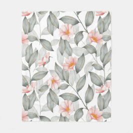 Aesthetische florale anoranje fleece deken