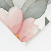 Aesthetische florale anoranje fleece deken (Hoek)