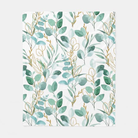 Aesthetische florale anoranje fleece deken (Voorkant)