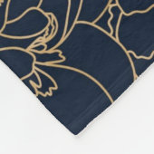 Aesthetische florale anoranje fleece deken (Hoek)