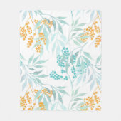 Aesthetische florale anoranje fleece deken (Voorkant)
