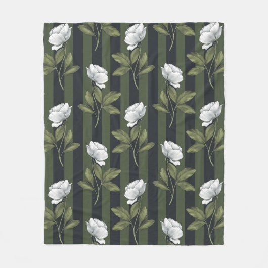 Aesthetische florale anoranje fleece deken (Voorkant)