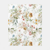 Aesthetische florale anoranje fleece deken (Voorkant)