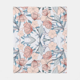 Aesthetische florale anoranje fleece deken