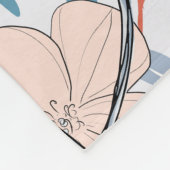 Aesthetische florale anoranje fleece deken (Hoek)