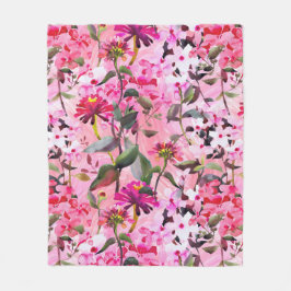 Aesthetische florale anoranje fleece deken