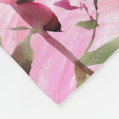 Aesthetische florale anoranje fleece deken (Hoek)