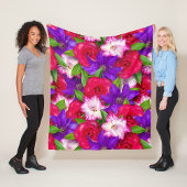Aesthetische florale anoranje fleece deken