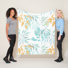 Aesthetische florale anoranje fleece deken