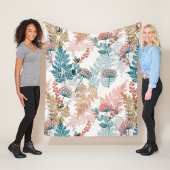 Aesthetische florale anoranje fleece deken