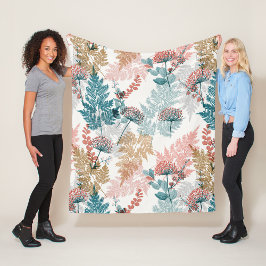 Aesthetische florale anoranje fleece deken