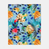 Aesthetische florale anoranje fleece deken (Voorkant)