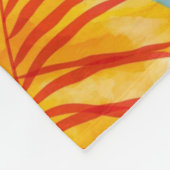 Aesthetische florale anoranje fleece deken (Hoek)