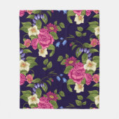 Aesthetische florale anoranje fleece deken (Voorkant)