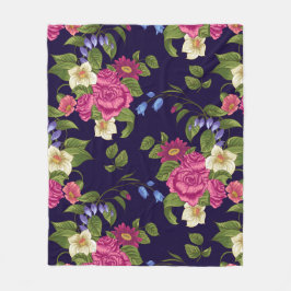 Aesthetische florale anoranje fleece deken