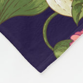 Aesthetische florale anoranje fleece deken (Hoek)