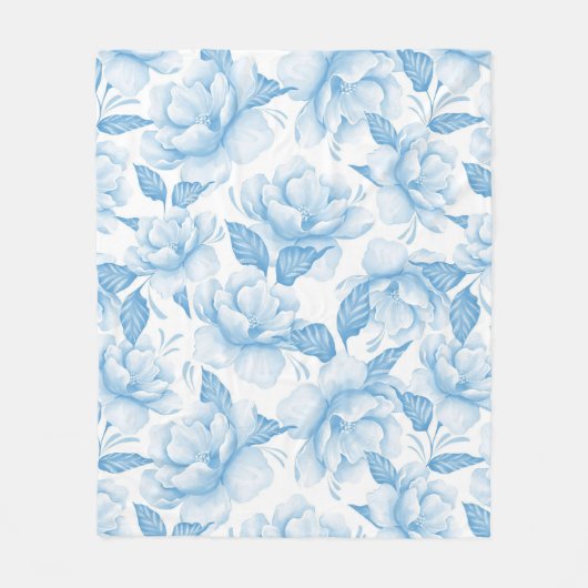 Aesthetische florale anoranje fleece deken (Voorkant)