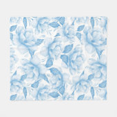 Aesthetische florale anoranje fleece deken (Voorkant (Horizontaal))