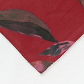 Aesthetische florale anoranje fleece deken (Hoek)